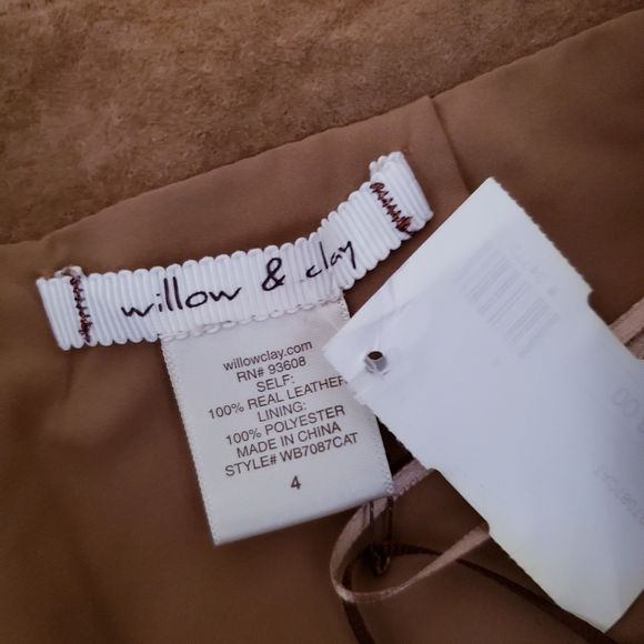 Willow and Clay Tan Leather Shorts - Picture 7 of 10